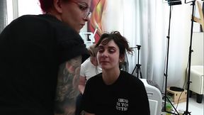 (dry vers) behind the scene,perv trheesome atogm only anal with Vile Vixen and Natasha Ink,milk,spits,deep balls,crazy,rough sex