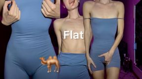 Flat chest , Cameltoe, SwimsuitBodysuit horny skinny Goddess