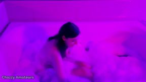 Purple Light Jacuzzi bath starring Chloe Faye