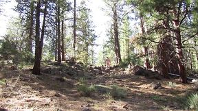 Naked hike up the hill and back