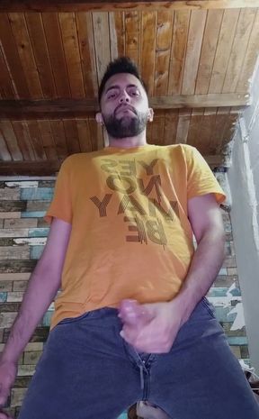 Jerking off with spit before bed