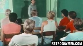 Vintage studs fuck raw until erupting with hot cum
