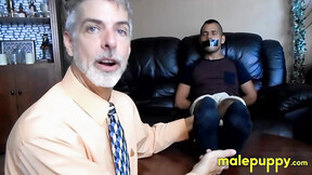 Prof Richard Lennox tickles the exchange college girl jock Jose Cortezâs feet