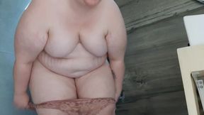 Pi in Underpants Standing in the Bathroom