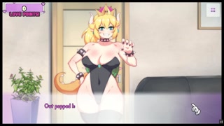 Waifu Hub [PornPlay Parody Hentai game] Bowsette couch casting - Part1