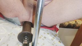 Machine fuck with bbc dildo, happy end