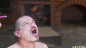 human ashtray slut