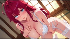 Rias Gremory meets her husband after work. Rias Gremory hentai cosplay