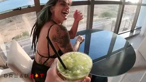Latina teen with dreads gets a hot fuck while the whole city can see