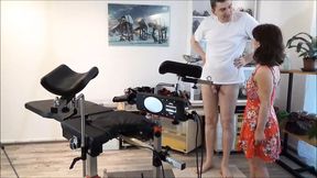 Young Submissive Student Used and Impregnated on Gynecological Chair
