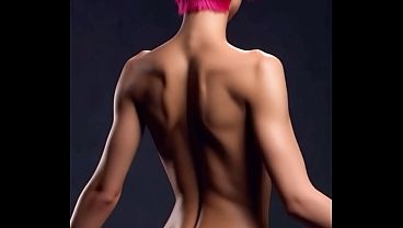 Pink petite size showing off - AI Generated