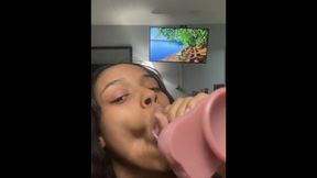 Pansexual Ebony Nani sucking white cock in BNWO introduction