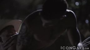 Cock hungry Casey Everett banged bareback after outdoor BJ