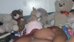 In bed playing with my pussy and cumming on my glass wand