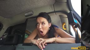 Black-Haired Vixen's Wild Pool Party Sparks Taxi Passion