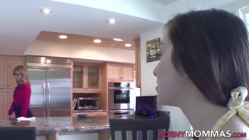 Nina Hartley & Ally Evans: Mature Step Mom & Teen (18+) Lesbian Threeway