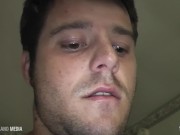Ex-Marine goons his fat uncut cock HD