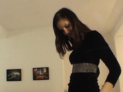 Striptease and lapdance by cute 18yo czech student