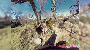 Submissive servant babe receives a sex lesson from her lord. Horny outdoor medieval sex!
