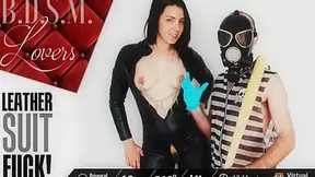 BDSM Lovers: Leather suit fuck!