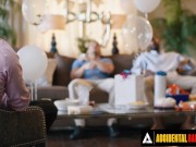 ACCIDENTAL GANGBANG - Horny Casey Calvert Gets Gangbanged By Bored Men