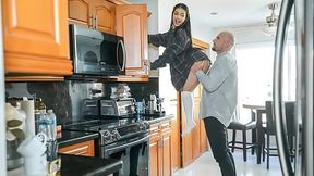 Tiny Latina Teen Rides Her Bestie&rsquo_s Stepdad While She'_s in School