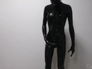 Condom Catsuit Handjob