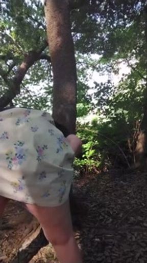 14h Exotic outdoor Pissing in the woods by a busty Japanese  MILF