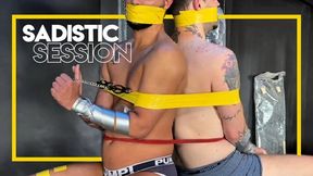 Sadistic Session with Geared Boy & PutoKdla (1080p) Gay Bondage - Gay Domination - Nipple Play - Whiped - BDSM