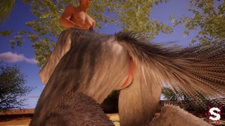 Big titted furry couple fucks a big cock to reach orgasm and cum really hard with wild sex from Wild