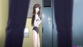 Young man fucks teen chick in bathroom - Hentai Cartoon