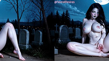 Banshee of the Moonlit Graves (Side-By-Side VR) ~ AI-Generated
