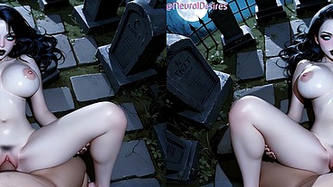 Banshee of the Moonlit Graves (Side-By-Side VR) ~ AI-Generated