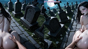 Banshee of the Moonlit Graves (Side-By-Side VR) ~ AI-Generated