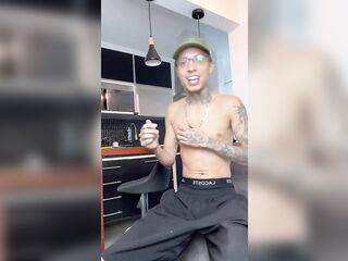 The virgin hunk came home and lost his virginity by falling on the dong.