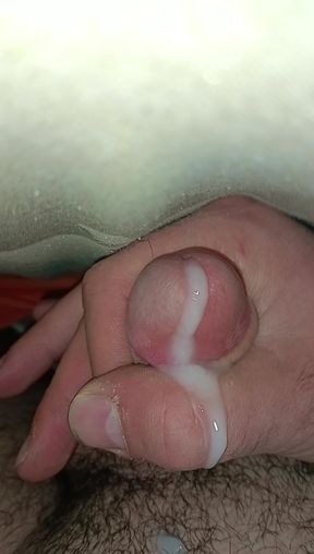 Cum under cover.