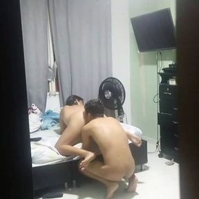 cuckold filomg from behind while my young bull neighbor fucks me hard in our room