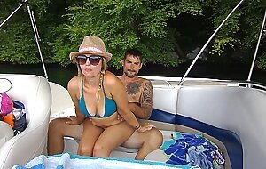 Hot sex on our boat. almost caught