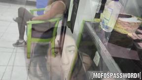 ”Charming little Nikki Mars is ravaged publicly & jizzed on”