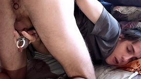hardcore anal jerk off with a cute, hot, pierced twink who had an anal orgasm without touching his cuck.