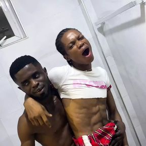 Toilet Scene Got Fucked by a 12 Inches Nigeria Black Guy