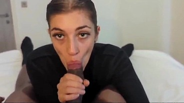 Shy slut edges BBC until explosion!