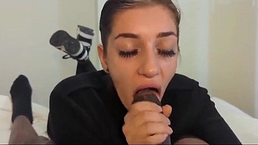 Shy slut edges BBC until explosion!