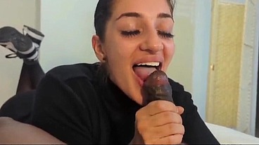 Shy slut edges BBC until explosion!