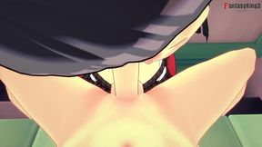 hinata on the bus with uniform - naruto - premium video