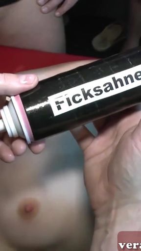 Must-share moment from "19yo german amateur teen try first time creampie gangbang"