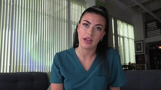 Gal Ritchie gives a handjob and a footjob in POV