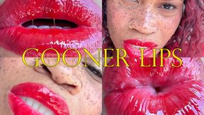Gooner Lips- Ebony Femdom Goddess Rosie Reed Red Lipstick Fetish Gooner Encouragement Fetish Tease- 1080p HD