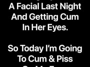 Legs Up Self Facial, Cum and Piss Slut Covers His Face and Fills His Mouth