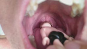 A tiny has to lick and suck my uvula before he gets eaten
